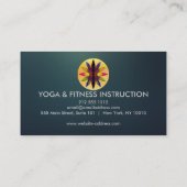 Elegant Lotus Flower Logo Yoga Visitekaartje (Achterkant)