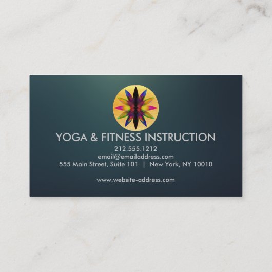 Elegant Lotus Flower Logo Yoga Visitekaartje (Achterkant)