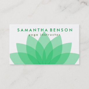 Elegant Lotus Flower Logo Yoga Visitekaartje