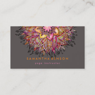 Elegant Lotus Flower Logo Yoga Visitekaartje