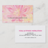 Elegant Lotus Flower Logo Yoga Visitekaartje (Voorkant / Achterkant)