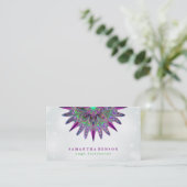Elegant Lotus Flower Logo Yoga Visitekaartje (Staand voorkant)