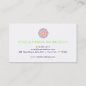 Elegant Lotus Flower Logo Yoga Visitekaartje (Achterkant)