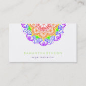 Elegant Lotus Flower Logo Yoga Visitekaartje (Voorkant)