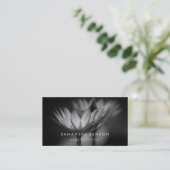 Elegant Lotus Flower Logo Yoga Visitekaartje (Staand voorkant)