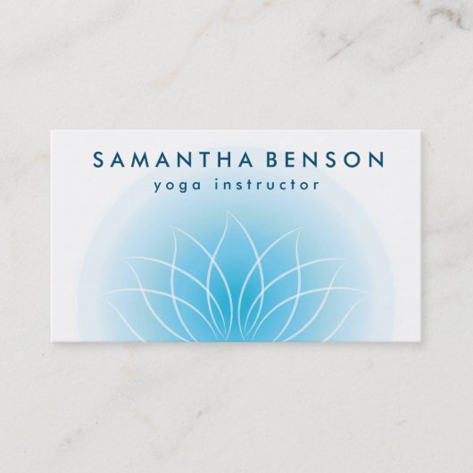 Elegant Lotus Flower Logo Yoga Visitekaartje (Voorkant)
