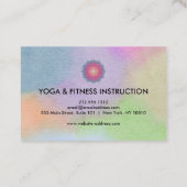 Elegant Lotus Flower Logo Yoga Visitekaartje (Achterkant)