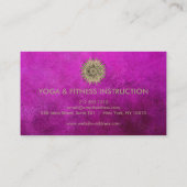 Elegant Lotus Flower Logo Yoga Visitekaartje (Achterkant)