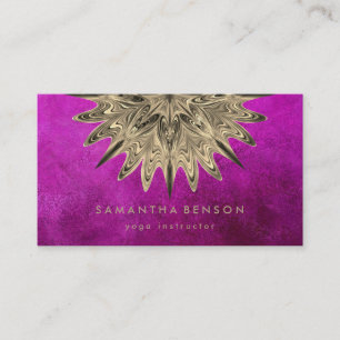 Elegant Lotus Flower Logo Yoga Visitekaartje