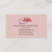 Elegant Lotus Flower Logo Yoga Visitekaartje (Achterkant)