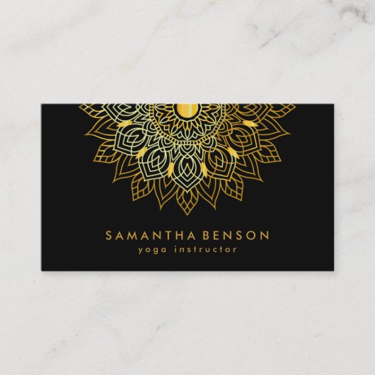 Elegant Lotus Flower Logo Yoga Visitekaartje (Voorkant)