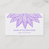 Elegant Lotus Flower Logo Yoga Visitekaartje (Voorkant)