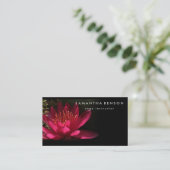 Elegant Lotus Flower Logo Yoga Visitekaartje (Staand voorkant)