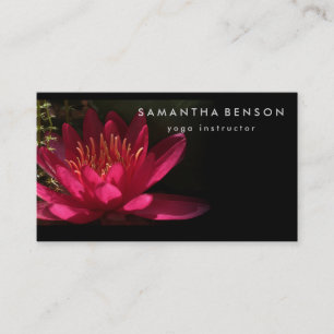 Elegant Lotus Flower Logo Yoga Visitekaartje