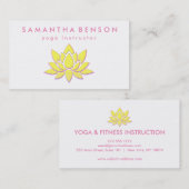 Elegant Lotus Flower Logo Yoga Visitekaartje (Voorkant / Achterkant)