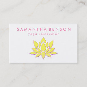 Elegant Lotus Flower Logo Yoga Visitekaartje