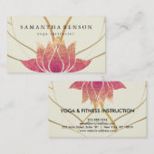 Elegant Lotus Flower Logo Yoga Visitekaartje (Voorkant / Achterkant)