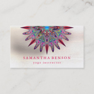 Elegant Lotus Flower Logo Yoga Visitekaartje