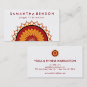 Elegant Lotus Flower Logo Yoga Visitekaartje (Voorkant / Achterkant)