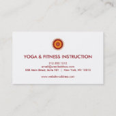 Elegant Lotus Flower Logo Yoga Visitekaartje (Achterkant)