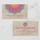 Elegant Lotus Flower Logo Yoga Visitekaartje (Voorkant / Achterkant)