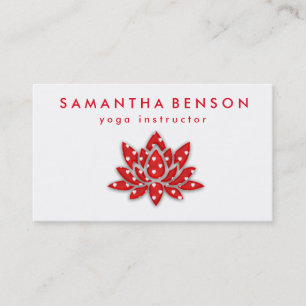 Elegant Lotus Flower Logo Yoga Visitekaartje