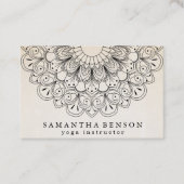 Elegant Lotus Flower Logo Yoga Visitekaartje (Voorkant)