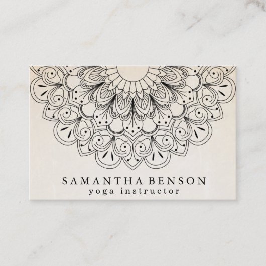 Elegant Lotus Flower Logo Yoga Visitekaartje (Voorkant)