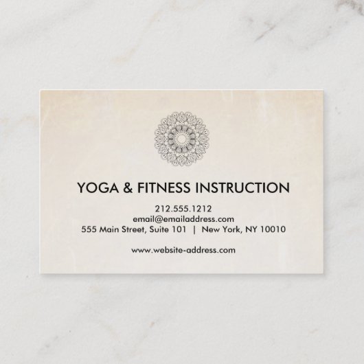 Elegant Lotus Flower Logo Yoga Visitekaartje (Achterkant)