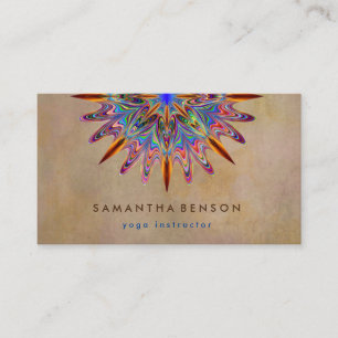 Elegant Lotus Flower Logo Yoga Visitekaartje