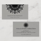 Elegant Lotus Flower Logo Yoga White Achtergrond Visitekaartje (Voorkant / Achterkant)