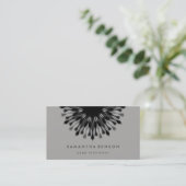 Elegant Lotus Flower Logo Yoga White Achtergrond Visitekaartje (Staand voorkant)