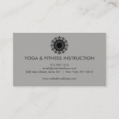 Elegant Lotus Flower Logo Yoga White Achtergrond Visitekaartje (Achterkant)