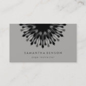 Elegant Lotus Flower Logo Yoga White Achtergrond Visitekaartje (Voorkant)