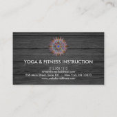 Elegant Lotus Flower Logo Yoga Wooden Visitekaartje (Achterkant)