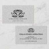 Elegant Lotus Flower Mandala Logo Yoga Instructor Visitekaartje (Voorkant / Achterkant)