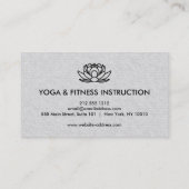 Elegant Lotus Flower Mandala Logo Yoga Instructor Visitekaartje (Achterkant)