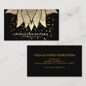Elegant Lotus Flower Mandala Logo Yoga Instructor Visitekaartje (Voorkant / Achterkant)