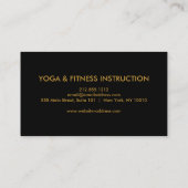 Elegant Lotus Flower Mandala Logo Yoga Instructor Visitekaartje (Achterkant)