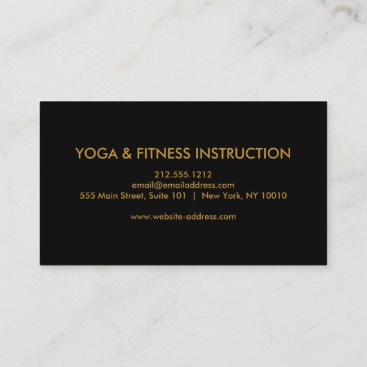 Elegant Lotus Flower Mandala Logo Yoga Instructor Visitekaartje (Achterkant)