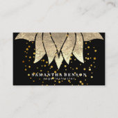 Elegant Lotus Flower Mandala Logo Yoga Instructor Visitekaartje (Voorkant)