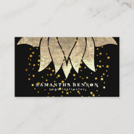 Elegant Lotus Flower Mandala Logo Yoga Instructor Visitekaartje
