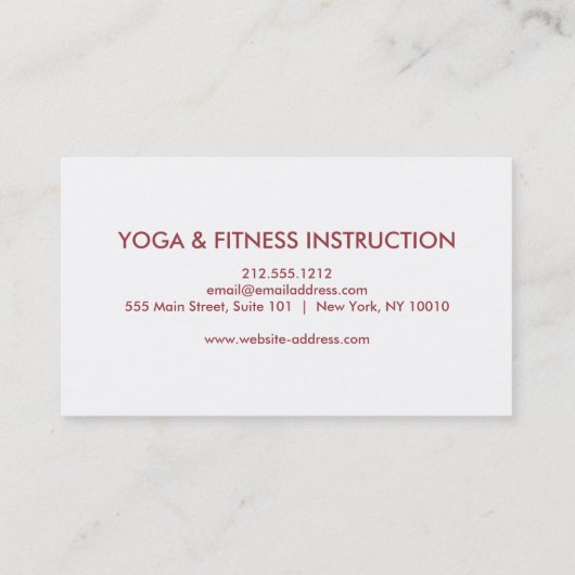 Elegant Lotus Flower Mandala Logo Yoga Instructor Visitekaartje (Achterkant)