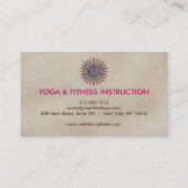 Elegant Lotus Flower Mandala Logo Yoga Instructor Visitekaartje (Achterkant)