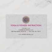 Elegant Lotus Flower Mandala Logo Yoga Instructor Visitekaartje (Achterkant)