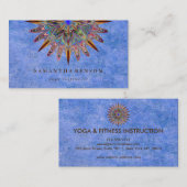 Elegant Lotus Flower Mandala Logo Yoga Instructor Visitekaartje (Voorkant / Achterkant)