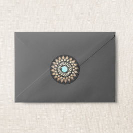 Elegant Lotus Flower Mandala Ronde Sticker