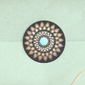 Elegant Lotus Flower Mandala Ronde Sticker