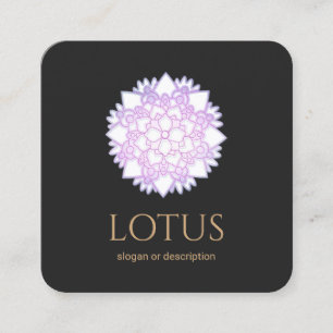 Elegant Lotus Flower Mandala Visitekaartje