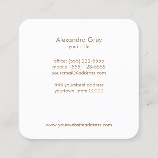 Elegant Lotus Flower Mandala Visitekaartje (Achterkant)